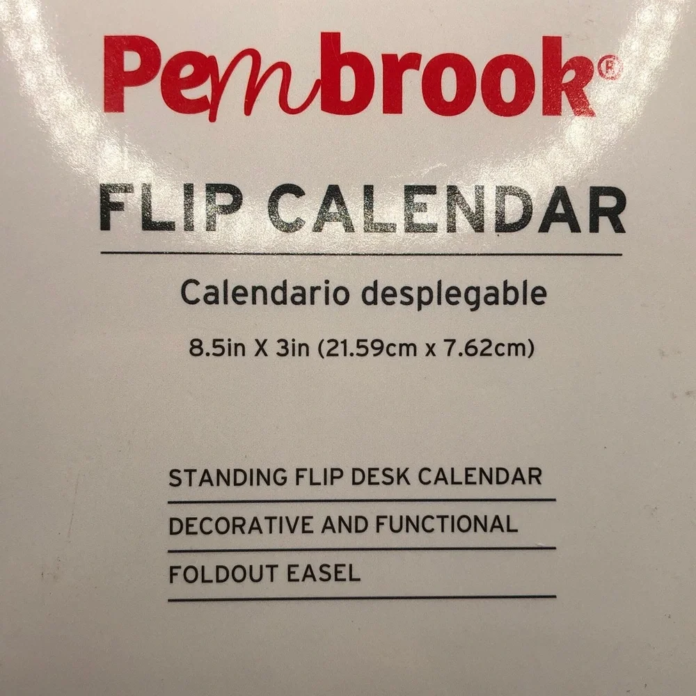 Flip Calendar Desktop Yellow and Blue NWT
